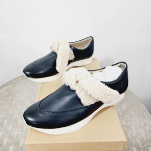 Weekend Barber Urban Street Leather & Shearling Sneakers NIB Womens Size 38